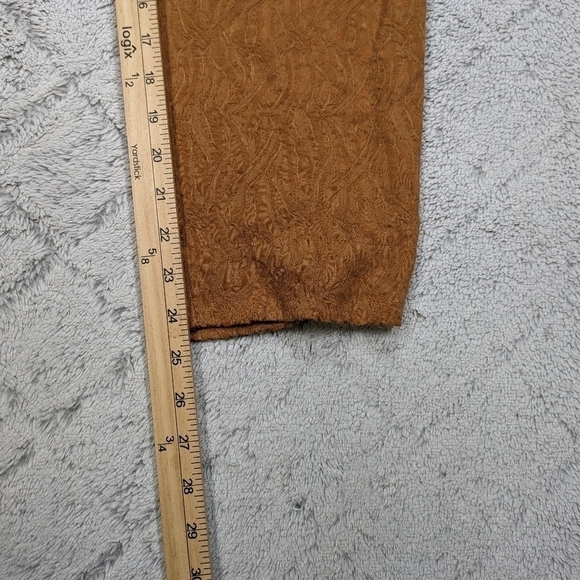 Anthropologie Ett:twa Pants Women's 8 Brown Gold Aubade Tie High Waist Jogger - Picture 5 of 7